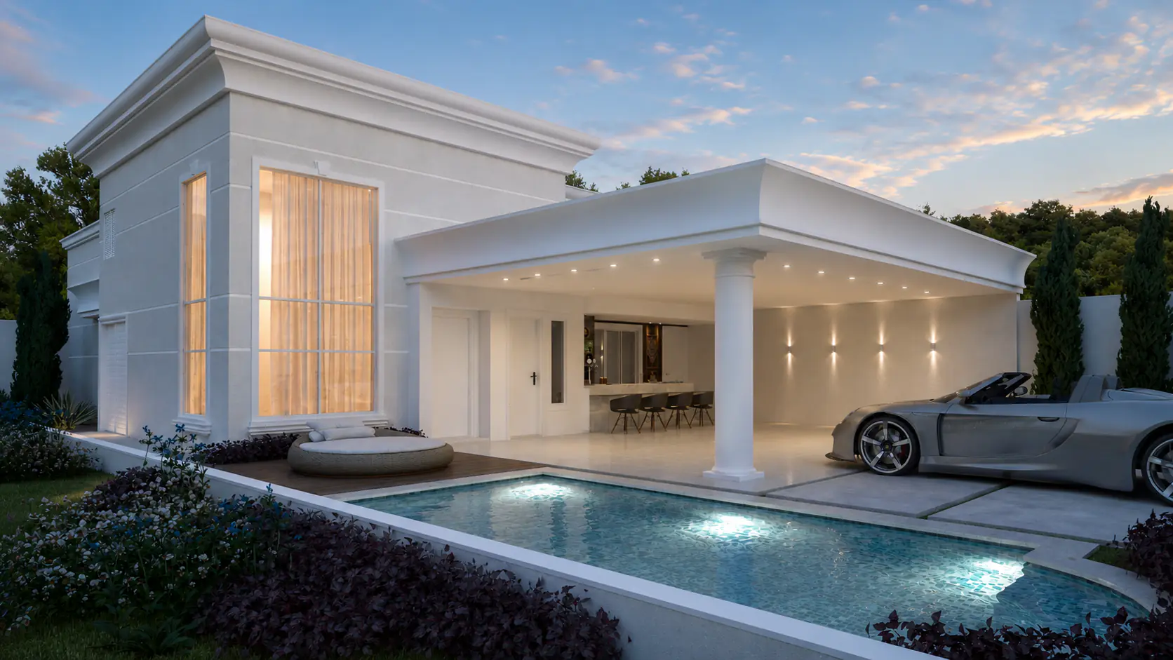Projeto de sobrado com piscina e área gourmet – Casa Belo Horizonte I